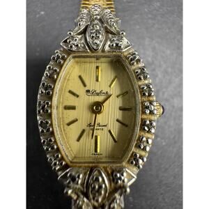 Lucien Piccard Dufonte Watch Women's Champagne Dial Gold Tone Diamond Accent